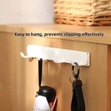 1 pieza Gancho adhesivo expandible, organizador colgante ahorra espacio para ropa, cocina y talla grande, sin necesidad de perforar