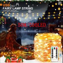 1 件 100M/1000 LED 铜线仙女灯串，具有 8 种照明模式，USB 供电，带遥控器，适用于婚礼、派对、家居、卧室、圣诞节、万圣节室内外装饰 - USB遙控器款 - 查看 5