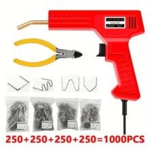 New Portable Plastic Welder Kit With 1000pcs Welding Nails And Pliers Rapid Fever Plastic Welding Gun Auto Bumper Repair Most Plastic Cracks  -Plastic Welder Repair Kit ,Without Battery,US Plug(Red) - View 1