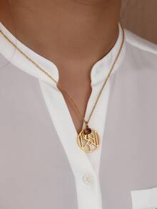 1 Customized Birthstone Name Logo Necklace, Simple Personalized, Elegant And Unique, Suitable For Daily Collocation, Holiday Gifts (The Eponymous Pattern Is Not Unique) - Multicolor 5 - View 3