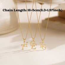 Customized Double Letter Necklace, Personalized Initial Necklace, Elegant Name Pendant Necklace, Couple Necklace, Anniversary Gift - Multicolor - View 6