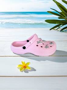 全新女式可爱熊镂空凉鞋，透气休闲室内/室外轻便百搭一脚蹬鞋 - 粉紅HDJ - 查看 11