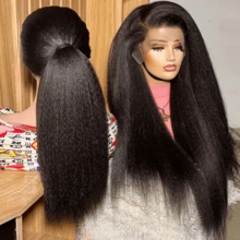 CEXXY 13x6-Spitzen-Stirnperücke aus Echthaar, lockig oder glatt, brasilianisches Echthaar, HD-transparente Spitze, vorgeschnitten mit Babyhaar, kleberfreie Perücke, für Frauen geeignet, 180 % Dichte, 360°-Vollspitzenperücke - SPure Natural - Übersicht 5