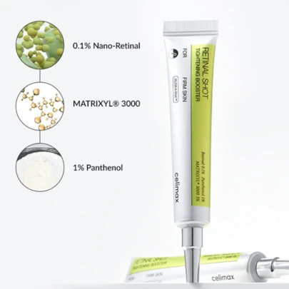 Celimax Retinal Shot Tightening Booster 15ml – Geconcentreerde Rétinal-verzorging voor poriën, rimpels & elasticiteit, gladde en stevige huid