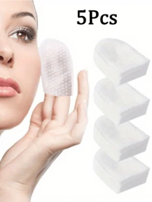 120pcs U-Shaped Cleaning Pads For Face Makeup Removal - Soft Makeup Cleaning Pads Suitable For Face And Nails Perfect For Removing Makeup-Makeup Remover Cleaning Pads