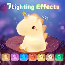 A Rechargeable LED Night Light, Dreamy Themed Night Light, Rechargeable Ambient Light, Soft Light Bedside Lamp, Bedroom Decoration Gift, Kawaii Room Decoration, Suitable For Various Room Types, Perfect For Parties, Easter Gifts, Night Lights, Desk Lamps, Bedroom LED Lights, Room Decoration, Bedroom Night Lights - 彩色 - 查看 5