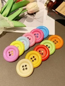 3.4cm/4.8cm/6.0cm 大型手工玩具 DIY 装饰纽扣颜色随机发货，DIY 服装装饰，黄麻丝带绳 DIY 婚礼黄麻绳工艺品礼物派对装饰