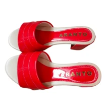 Low Block Heel Clogs In Various Colors, Comfort - Đỏ - Xem 2