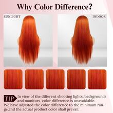 Brazilian Virgin Hair Natural #350 Ginger Orange Straight Wig 200% Density 13*4 HD Lace Front Wigs Human Frontal Hair Glueless Wigs Pre-Plucked With Baby Hair Ready To Wear No Glue Needed Pre Bleached Knots & Natural Hairline Soft And Natural Look - S350 - View 9