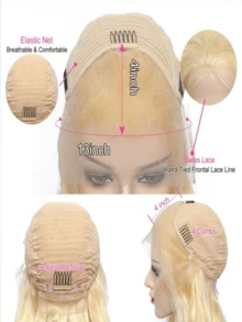 Ombre Ash Blonde Straight Lace Front Wigs With Brown Roots Human Hair Pre Plucked 13x4 HD Transparent Lace Frontal Wigs For Women 180 Density Lace Closure Wigs Human Hair Bone Straight Glueless Wigs With Baby Hair - 根染&漸變色 - 查看 5
