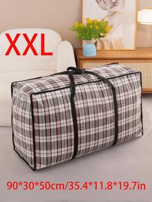 Extra Large Capacity Storage Bag, Portable Carry-On Luggage Bag, Waterproof Oversized Laundry Bag, Suitable For Travel, Dorm, Moving, Featuring Mesh Pattern, Waterproof, Handles, Ideal For Bedding, Moving Boxes, Packing, Back To School Essentials - White - View 12