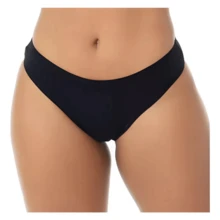 Set Of 10 Comfortable Microfiber Thong Panties With Cotton Lining, Smooth Elastic Waistband, Adult - 查看 6