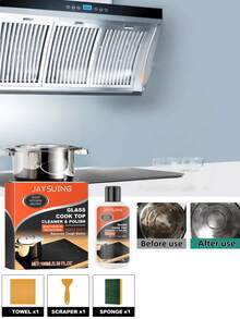 Jaysuing - Nước lau và đánh bóng bếp điện từ, thích hợp cho việc vệ sinh nhà bếp, tẩy vết bẩn và làm sạch bếp điện từ, làm sạch dầu mỡ, làm sạch mạnh mẽ, hiệu quả cho việc vệ sinh nhà bếp gia đình, có thể loại bỏ vết bẩn tức thì và làm sáng bóng, nước lau và đánh bóng không mài mòn 100ml cho nhà bếp, dụng cụ nấu nướng, bọt làm sạch kỳ diệu, gia đình, phụ kiện nhà bếp, làm sạch, thiết bị nhà bếp, vệ sinh gia đình. - Nhiều màu - Xem 7