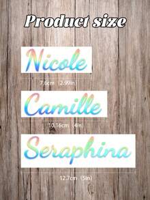 1~5~10PCS Custom Personalized Gold Name & Text Stickers, Provide Various Fonts & Rainbow Gold Effect, Available In S/M/L Sizes, Up To 10 Letters, Showcase Your Cool Personalized, Suitable For School, Water Bottles, Notebooks, Laptops, Study Supplies, Office, Great Gift For Yourself, Son, Daughter, Friends, Couples, Back To School For Teens,Christmas Gift Supplies - Multicolor - View 9