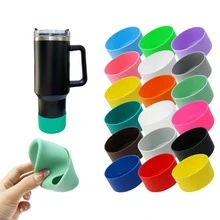 Protetor Garrafa Térmica Perfil Alto Base de Silicone Resistente Maleável Acessório Protege Inox - Defeitos 8cm - Visão 4