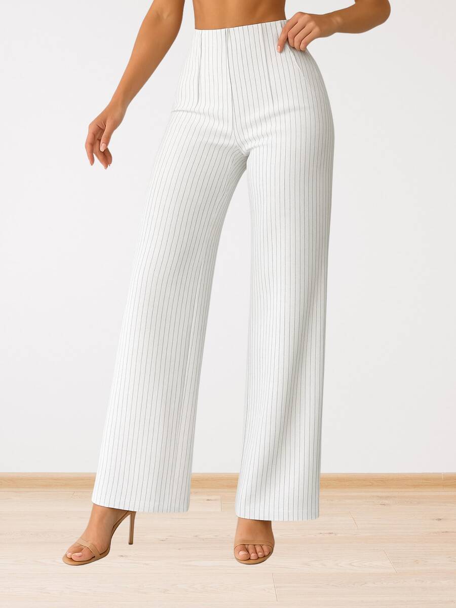 Women Pants - White Stripes - View 1