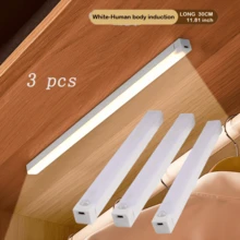 VOLACI 1 件 USB 可充电运动传感器灯，矩形 LED 夜灯，适用于卧室、走廊、楼梯、衣柜、橱柜，暖光/白光，尺寸选项：19.69/11.81/7.87/3.94 英寸 - 彩色 - 查看 13