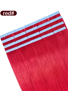 20pcs/30g Ekstensi Rambut Tape-In Tanpa Sambungan, Rambut Lurus Asli Manusia, Ramah Kulit, Perekat Mandiri, Kualitas Salon, Untuk Wanita, Cocok Untuk Kostum Halloween - SRed - View 17
