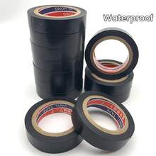 1/2pcs 15m Electrical Insulation Tape, Flame Retardant, High Temperature Resistant, Premium Waterproof Black Electrical Tape