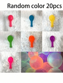 Bộ 10/20/50/100 quả bóng bay neon hỗn hợp và màu trơn, thích hợp cho tiệc sinh nhật, trang trí đám cưới và các sự kiện khác, bề mặt trong suốt. - Nhiều màu - Xem 13