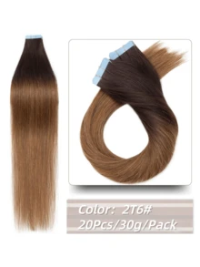 Tape In Hair Extensions Human Hair 20pcs/Pack/30g Remy Straight Invisible Tape Adhesive Hair Extensions Suitable For All People 10-24 Inches - S2/6 - View 14
