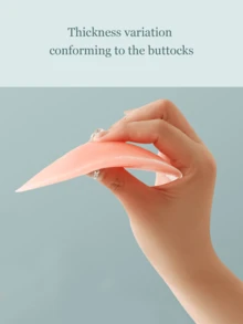 2片装硅胶提臀垫，隐形无缝臀部塑形贴，适合滑雪时保护臀部【无粘性】 - 粉色 - 查看 5