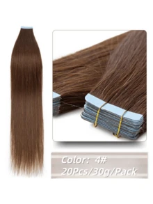 Kercsityn Tape In Human Hair 10-24 Inch Piano Color Hair Extensions Silky Straight Remy Human Hair Seamless Skin Weft Tape In Hair Extensions 20Pcs - S4 - View 11