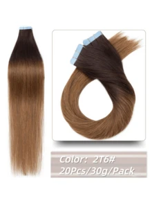Kercsityn Ekstensi Rambut Tape In Rambut Manusia 10-24 Inci Warna Piano Rambut Lurus Halus Remy Rambut Manusia Tanpa Sambungan Ekstensi Rambut Tape In Kulit 20 Pcs - S2/6 - View 9