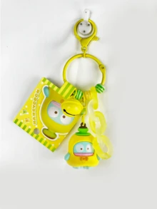 HANGYODON Fun Banana Keychain Pendant, Soft PVC Banana-Clad Design, Tiny Jingle Bell, Metal Lobster Clasp, Clip to Bag, Key Ring, Backpack Zipper, Pencil Case, Car Mirror, Pocket Dangler, Kawaii Collectible, Giready fors for, Car Mirror, Pocket Dangler, Kawaii Collectible, Ghiller, for遊戲, Npriy for, Flairday, Fairday,t. Japanese Cartoon Merch, Miniature Toy Charm, Portable Decoration, Quirky Accessory, Small-budget Present - 香蕉款 - 查看 4