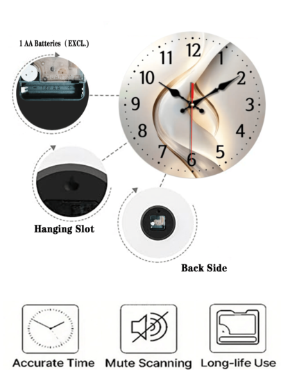 [Silent Wooden Wand Klok Moderne Abstract Geometric Art Verlichting Shadow Minimalist Silent out Ticking, Living Room, Bedroom, Office, Gallery ation, Home Ideal Birthday 10 12 Inches view 6