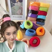 5pcs Seamless Elastic Wide Fabric Hair Tie/Wristband Hair Ties, Non-Damaging High Stretch, Simple Thick Hair Ties For Sports, Yoga, Running Ponytail Holders Hair Elastics Hair Rubber Bands Scrunchies Hair Rope, Hair Bobbles ,Gym Sport Outfit Hair Accessories Head Accessories