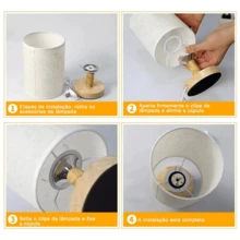 Modern Nordic Wooden Table Lamp USB Powered Night Light For Bedroom Lighting Gift Warm White Bedside Decor Kids - 杏色 - 查看 8