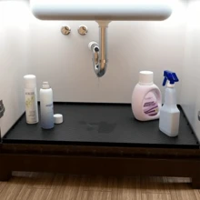 Sink Mat - Silicone Sink Mats, Waterproof Sink Liners For Shelves, Organizers, Protects Kitchen Sink And Bathroom Cabinet Sinks, Drip Trays. Available In 37"X22", 34"X22", 31"X22", 28"X22", 28"X19", 25"X22", 22"X19" Sink Mats - Multicolor - View 2