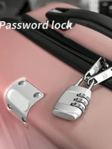 1pc Metal Password Combination Lock, 3-Digit Password Combination Padlock, Luggage Metal Password Lock, Mini Anti-Theft Lock, Drawer Lock Are Ideal Choices For Secure Travel Accessories, Suitable For Gym Lockers, Luggage And Backpacks, Portable, Tamper Proof And Compact Design, Easy To Carry Travel Essentials, Return To School Travel Accessories, Vacation And Summer Mini Travel Products - Silver - View 5