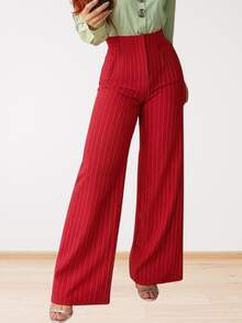 Women Pants - Red Stripes - View 2