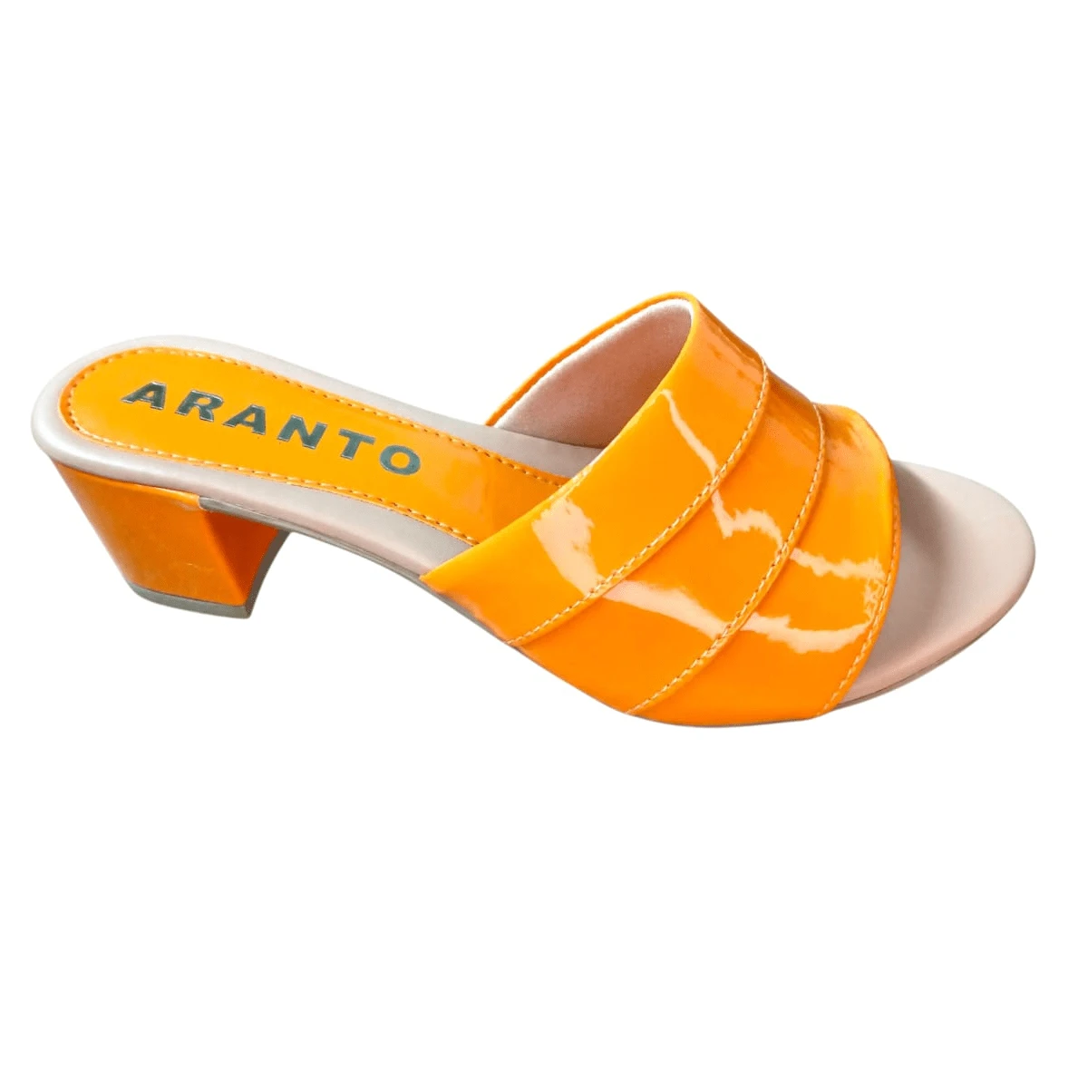 Low Block Heel Clogs In Various Colors, Comfort - Orange - View 1