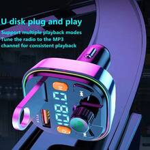 Transmisor FM Bluetooth Q5, Reproductor de audio manos libres inalámbrico con carga rápida USB Tipo-C dual, Accesorios para automóvil