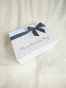 1pc Christmas Magnetic Gift Box - Personalized Christmas Eve Gift Box With Ribbon Bow - Christmas Eve Box - Christmas Gift Box For Kids
