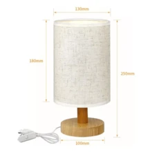Modern Nordic Wooden Table Lamp USB Powered Night Light For Bedroom Lighting Gift Warm White Bedside Decor Kids - 杏色 - 查看 9