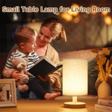Modern Nordic Wooden Table Lamp USB Powered Night Light For Bedroom Lighting Gift Warm White Bedside Decor Kids - 杏色 - 查看 5
