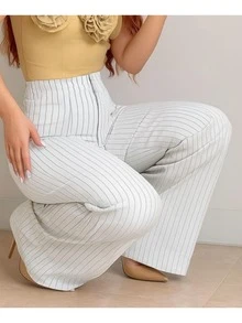 Women Pants - White Stripes - View 3