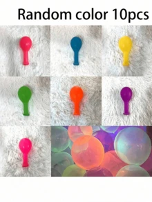 Bộ 10/20/50/100 quả bóng bay neon hỗn hợp và màu trơn, thích hợp cho tiệc sinh nhật, trang trí đám cưới và các sự kiện khác, bề mặt trong suốt. - Nhiều màu - Xem 9