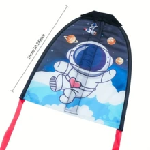 Mini Catapult Kite - Thumb Slingshot Kite Beach Toy Gift, Suitable For Ages 4-9 And 10-14, Easy To Fly, Waterproof Cordless Beach Kite, Small Fun Outdoor Sports Toy, Astronaut Rabbit Dinosaur Cartoon Style - 3 Pieces (style 1) - View 3