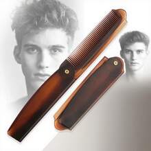 Peine de plástico plegable para barba, flequillo y peinado, pequeño y portátil, color negro, con dientes duros - multicolor - Ver 11