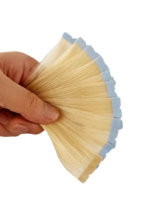 Tape In Human Hair Extensions 12"-24" Mini Tape Hair Extension Straight 10pcs Machine Remy Invisible Adhesive Tape Hair Halloween Costumes