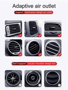 1pc Creative New Magnetic Car Phone Holder, Strong Magnet 7L Type Car Navigation Air Vent Mount Phone Holder, Gravity Stand - one-size - View 8