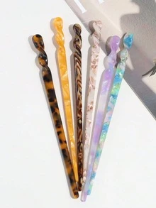 6 款时尚优雅的醋酸纤维发夹，适合女性日常佩戴、盘发、造型、作为发饰，也适合夏季、度假和旅行。 - 彩色 - 查看 8