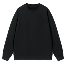 男士定制加厚圆领卫衣，可印制您自己的照片/标志，是送给情侣、家人、宠物或冬季礼物的完美之选。 - 黑色 - 查看 4