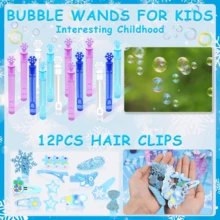 158PCS Frozen Party Favors – Ice Theme Goodie Bag Fillers, Pinata Bulk Toys & 12+ Party Supplies – Perfect For Birthday Party, Classroom Activities, Easter Gifts - 藍色 - 查看 4