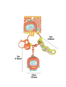 HANGYODON Lovely Apple Keychain Pendant, Soft PVC Apple-Clad Design, Tiny Jingle Bell, Metal Lobster Clasp, Clip to Bag, Key Ring, Backpack Zipper, Pencil Case, Car Mirror, Pocket Dangler, Kawaii Collectible, Gift-ready for Tepriens, irthy, Party Japanese Cartoon Merch, Miniature Toy Charm, Portable Decoration, Quirky Accessory, Small-budget Present - 蘋果款 - 查看 4